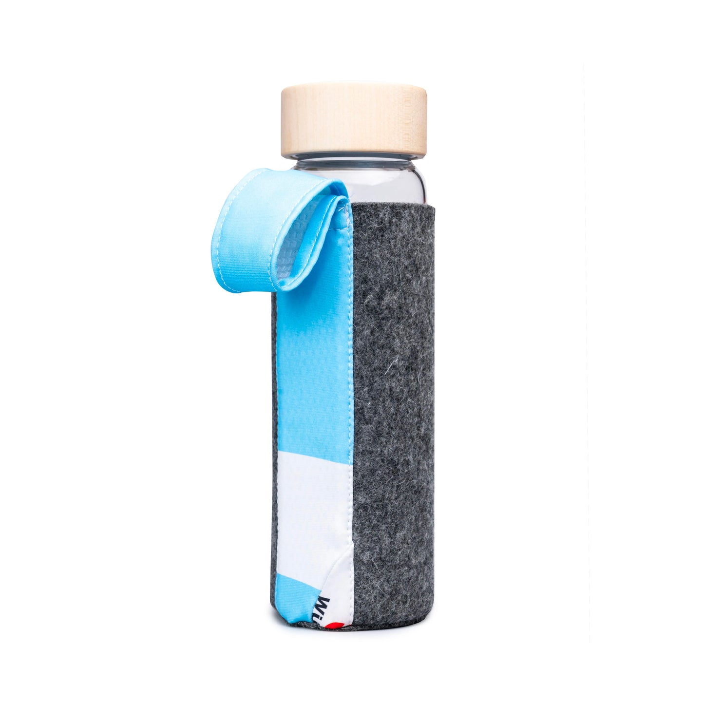 glasflasche mit filzhülle vesii - limitierte edition