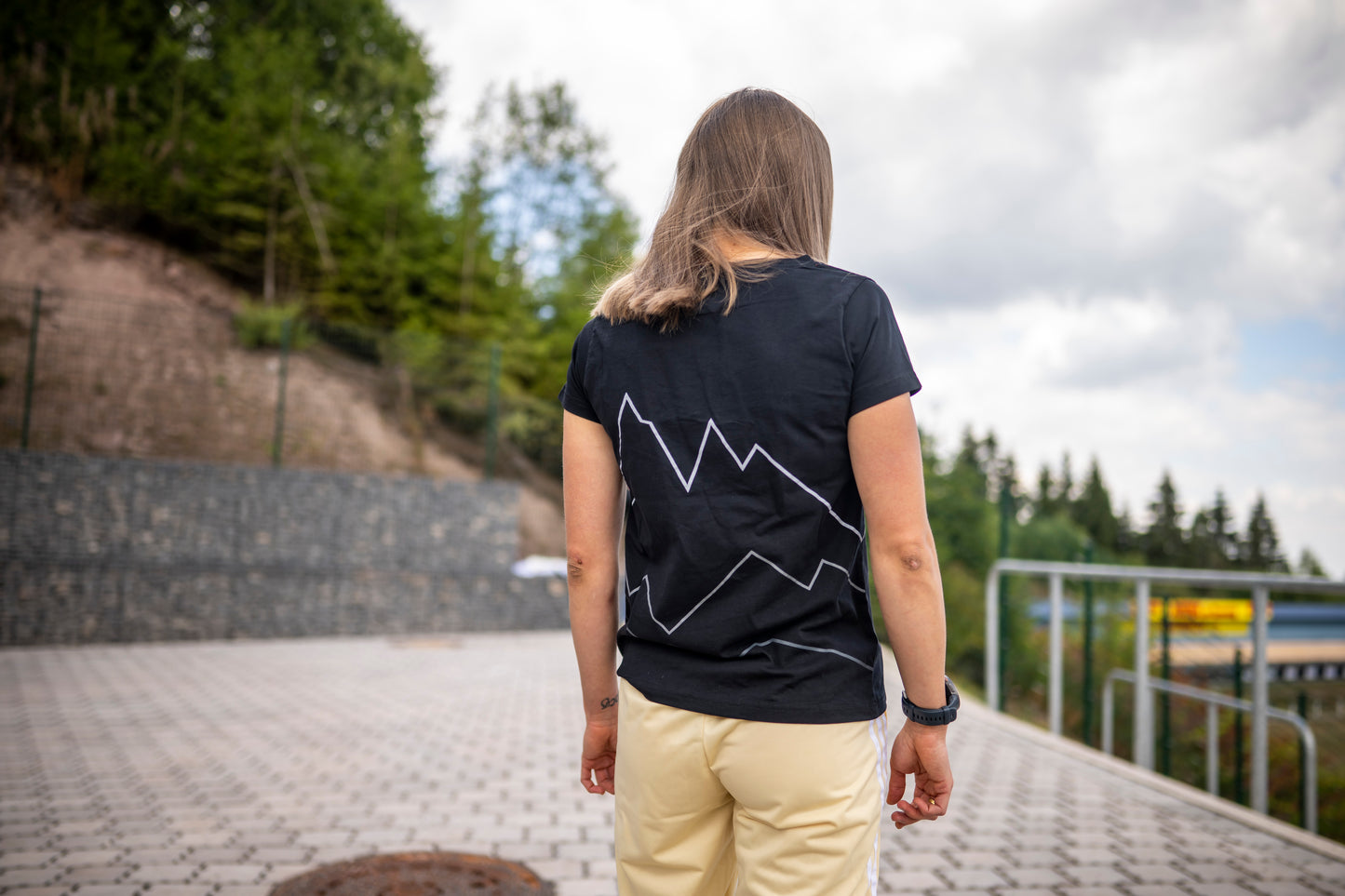 t-shirt damen dsv - schwarz