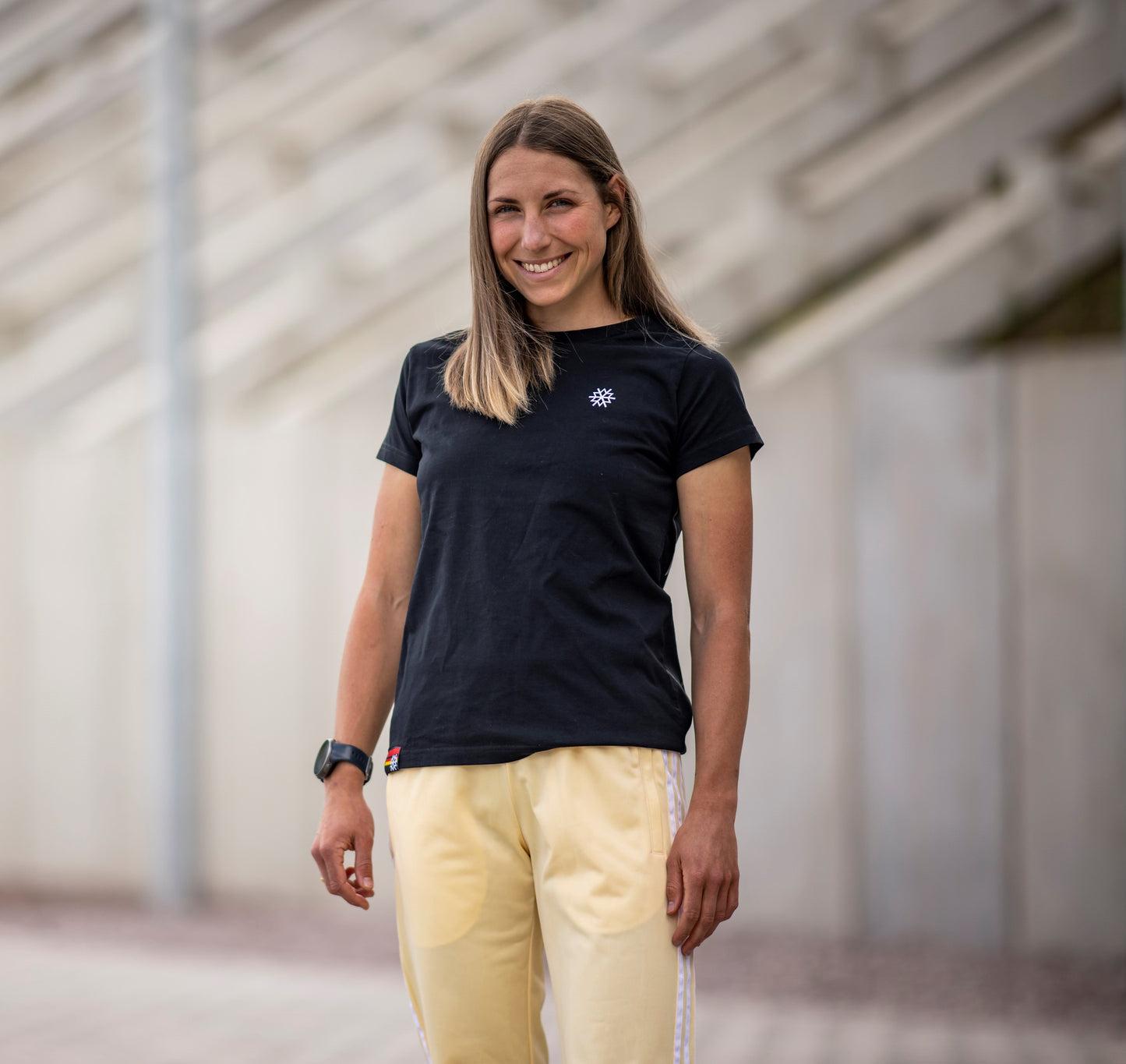 t-shirt damen dsv - schwarz